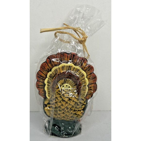 Vintage Thanksgiving Turkey Candle New in Packaging 4.75" SKU H678 - Picture 3 of 4